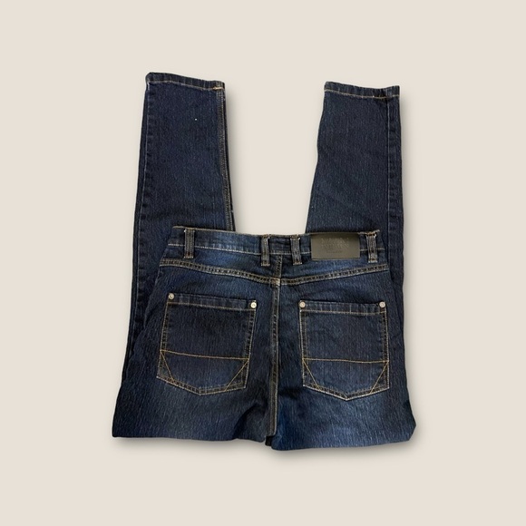 BoohooMAN Skinny Jeans Dark Wash Indigo 30S - Picture 2 of 4